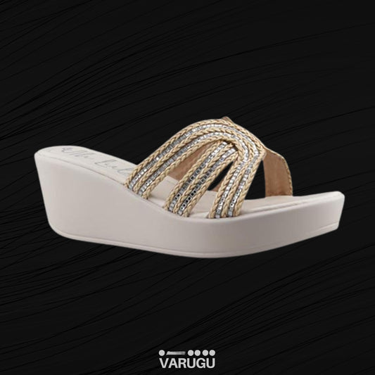 Sandalias de piel vegana color latte