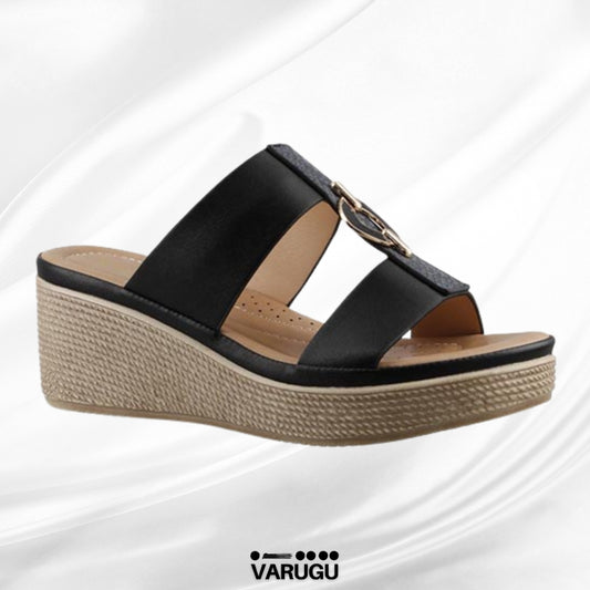 Sandalias casuales y elegantes color negro