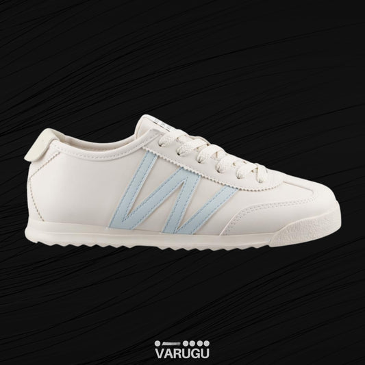 Tenis latte con azul cielo para dama