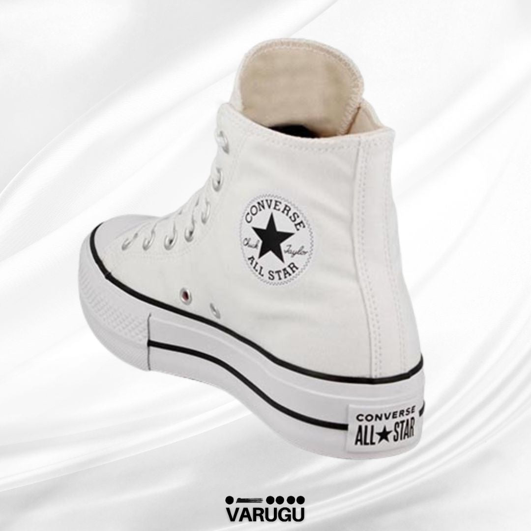 Tenis CONVERSE blancos tipo botín para mujer