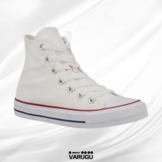 Tenis blancos CONVERSE botín mujer con franjas