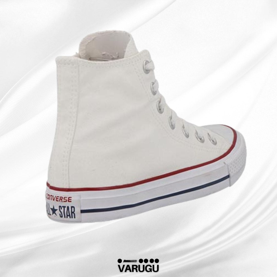 Tenis blancos CONVERSE botín mujer con franjas