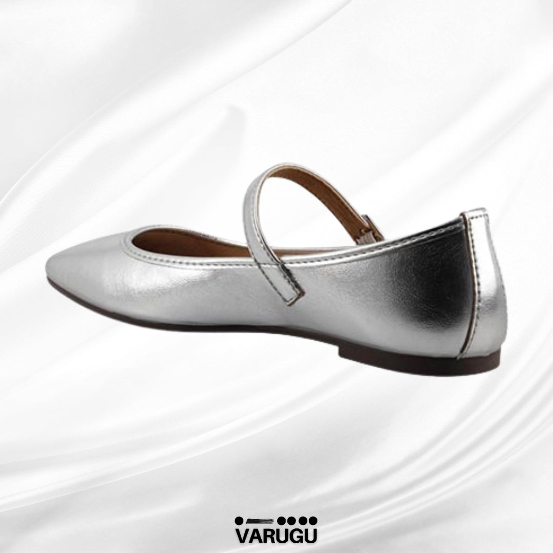 Flats con plata estilo ballerina