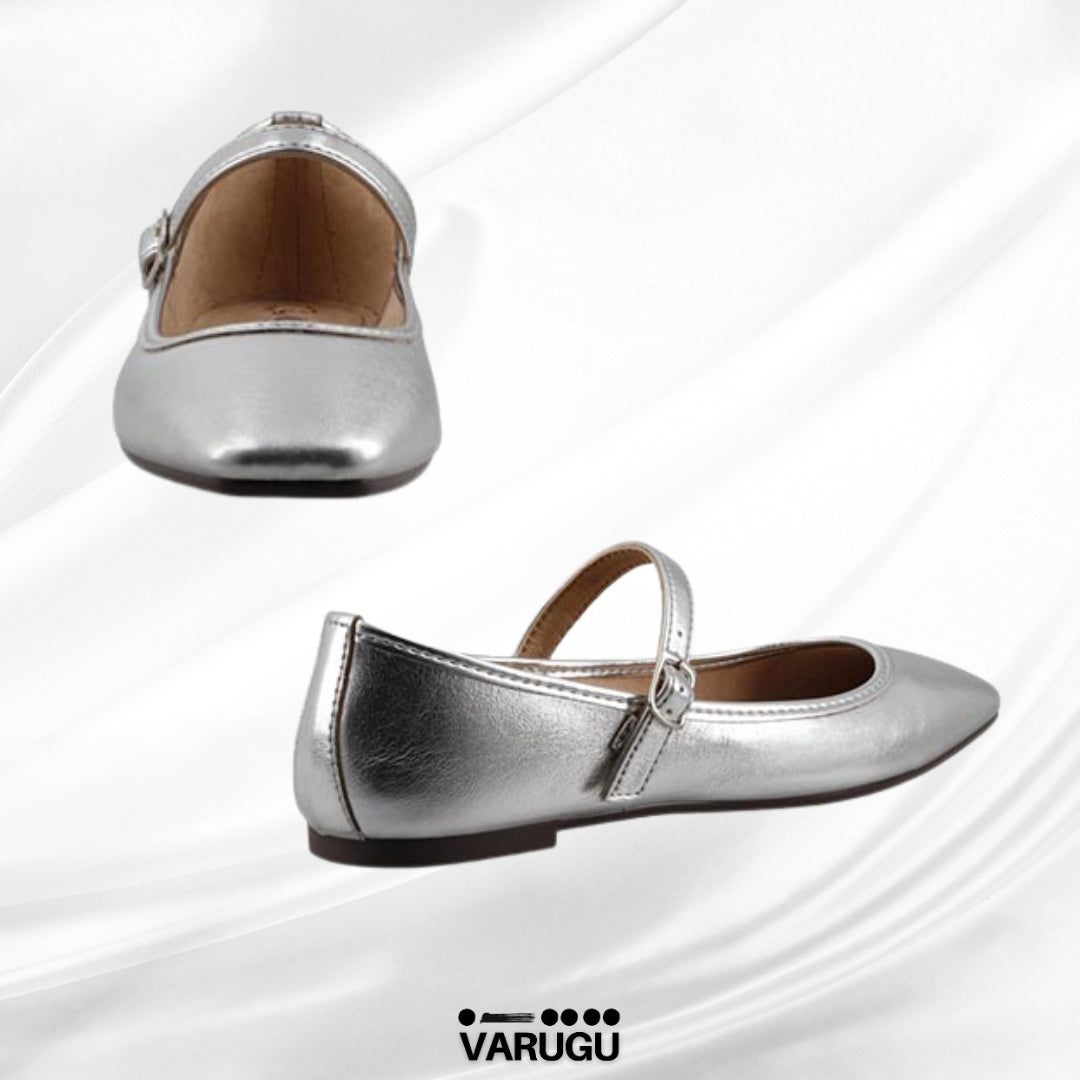 Flats con plata estilo ballerina