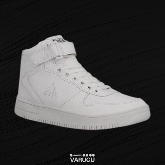 Tenis HGN color blanco tipo bota para hombre