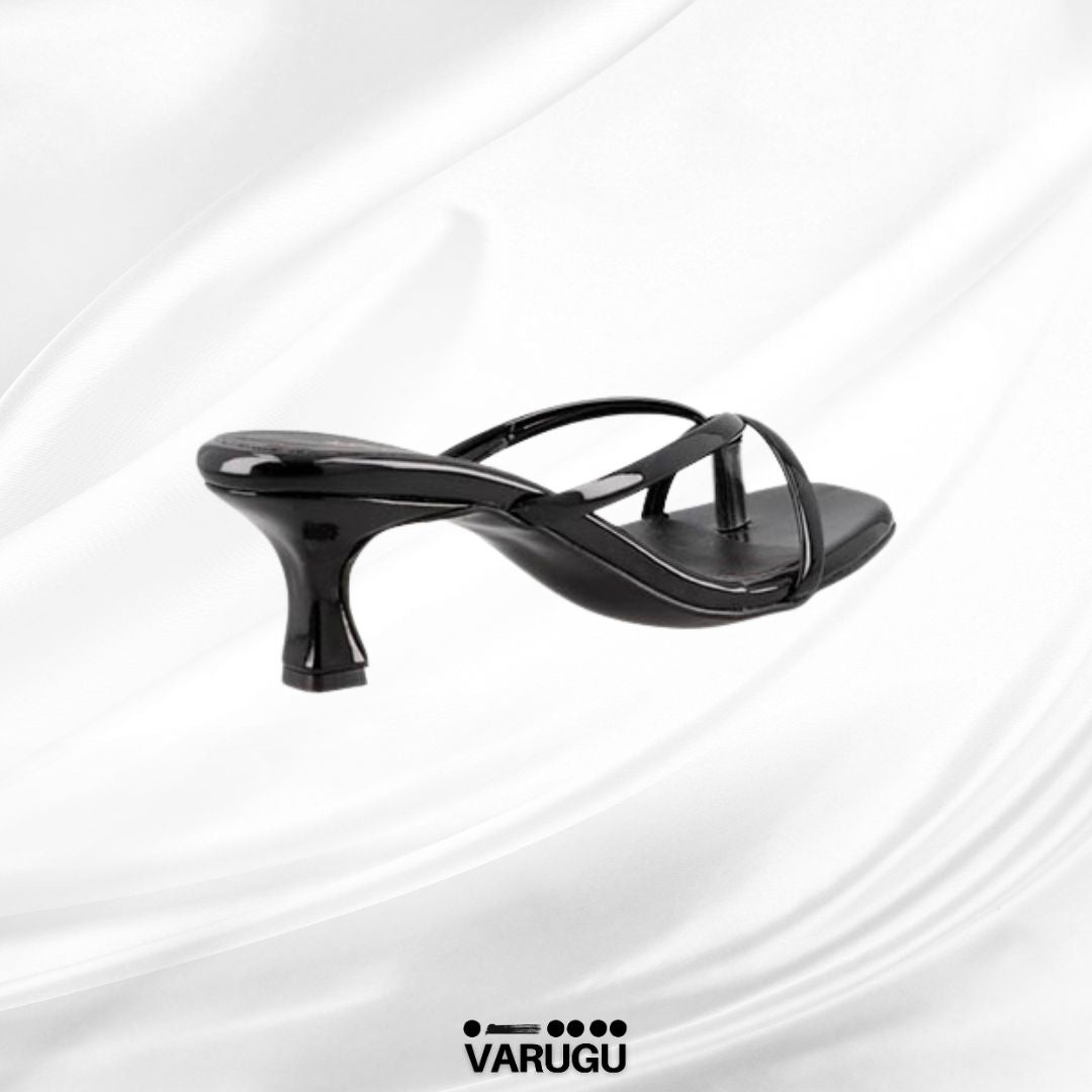 Tacones negros cómodos tacón bajo