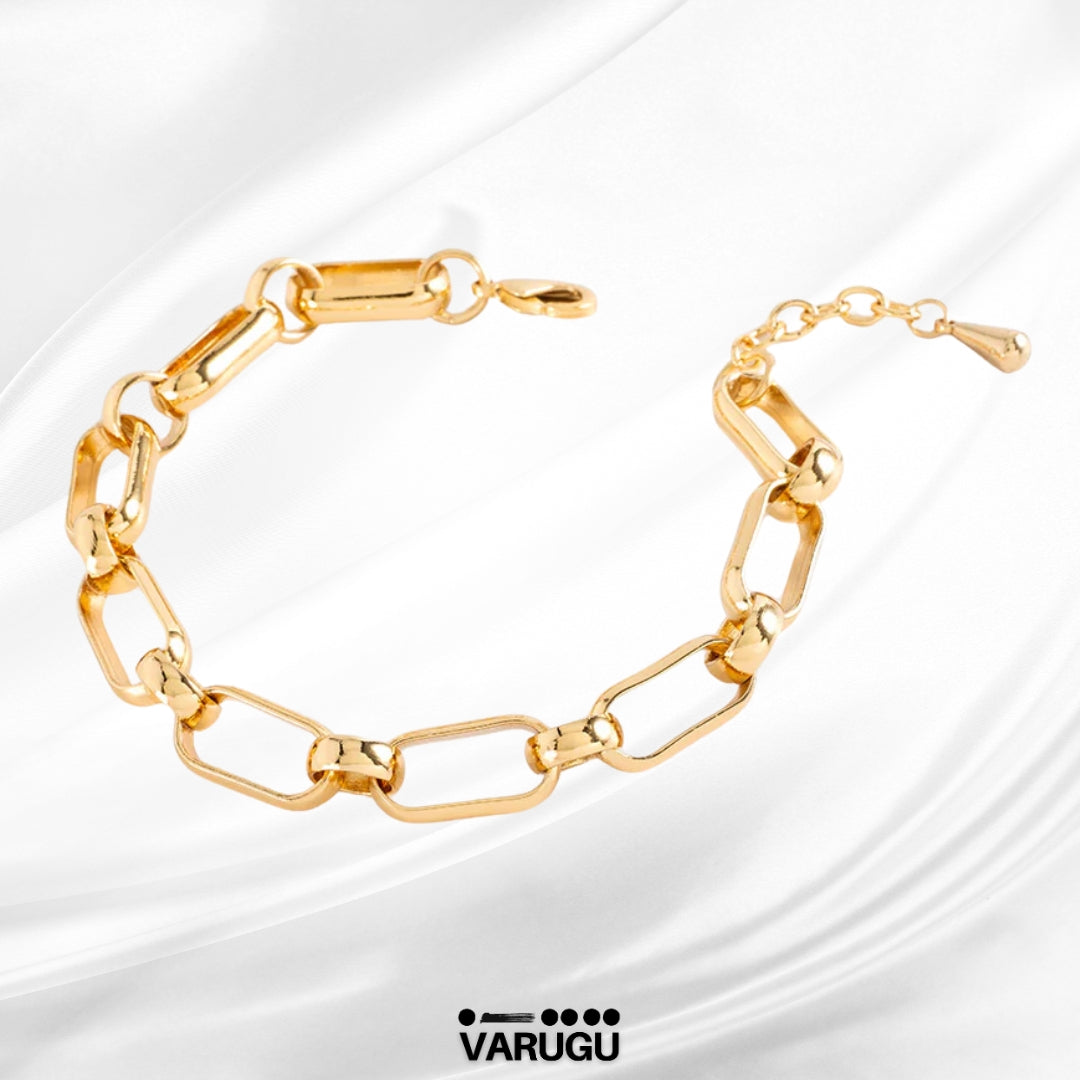 Pulsera de eslabones baño de oro