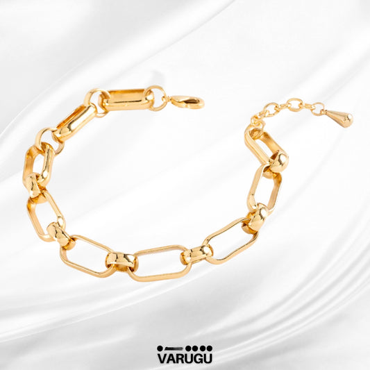 Pulsera de eslabones baño de oro