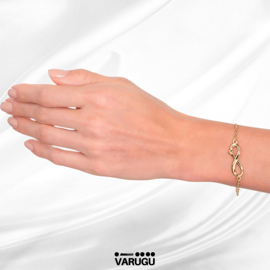 Pulsera infinito baño de oro
