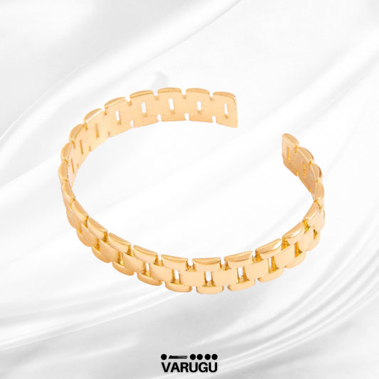 Pulsera rígida en baño de oro