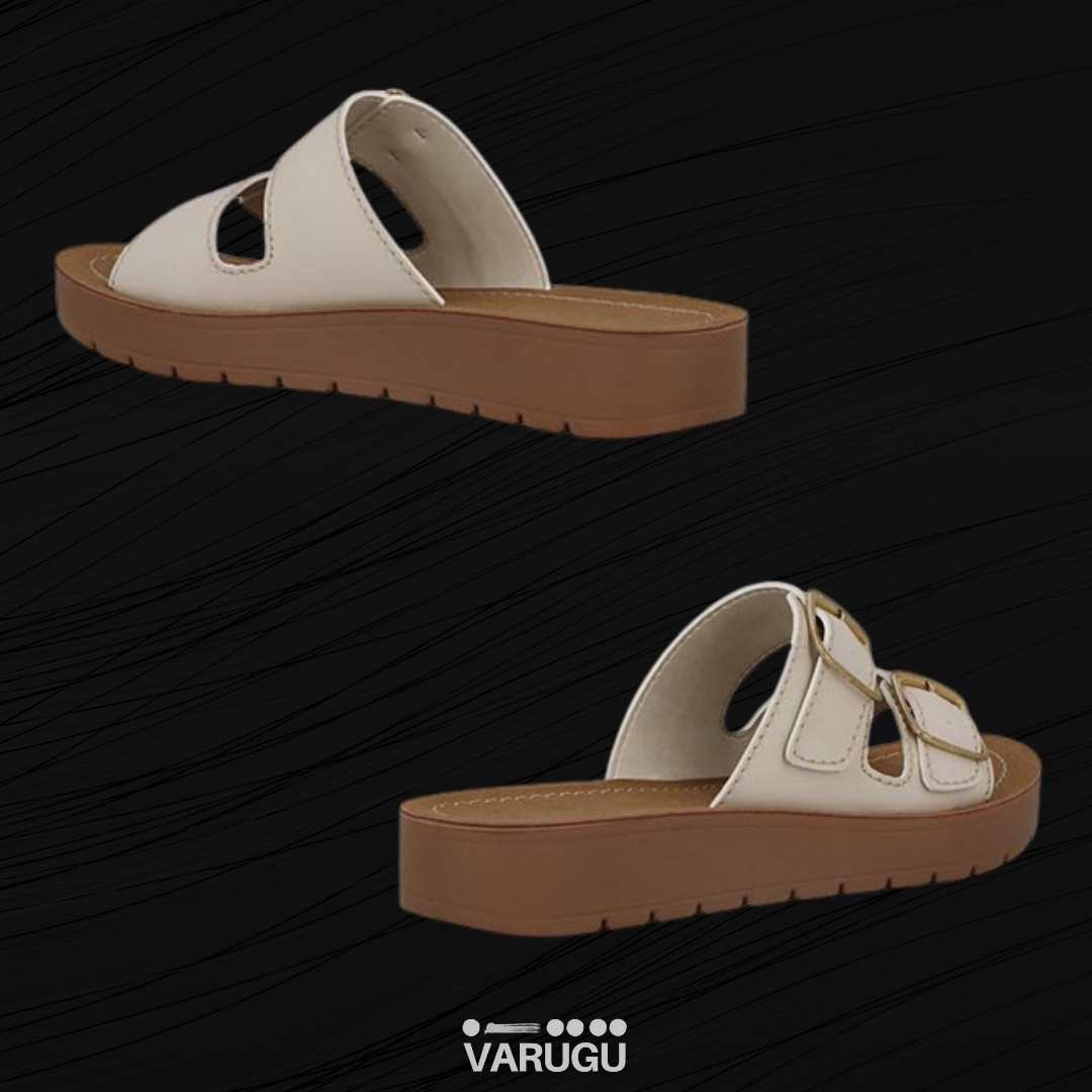 Sandalias color latte casuales para dama