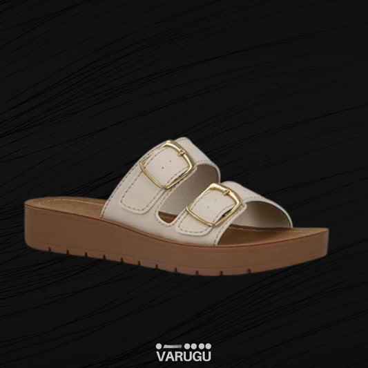 Sandalias color latte casuales para dama