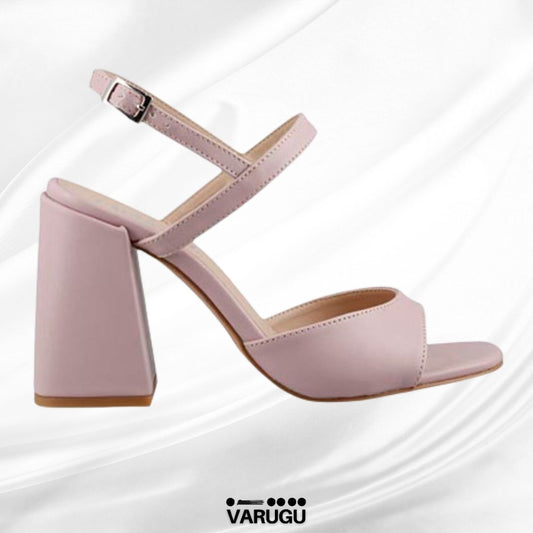 Zapatillas elegantes con tacón grueso