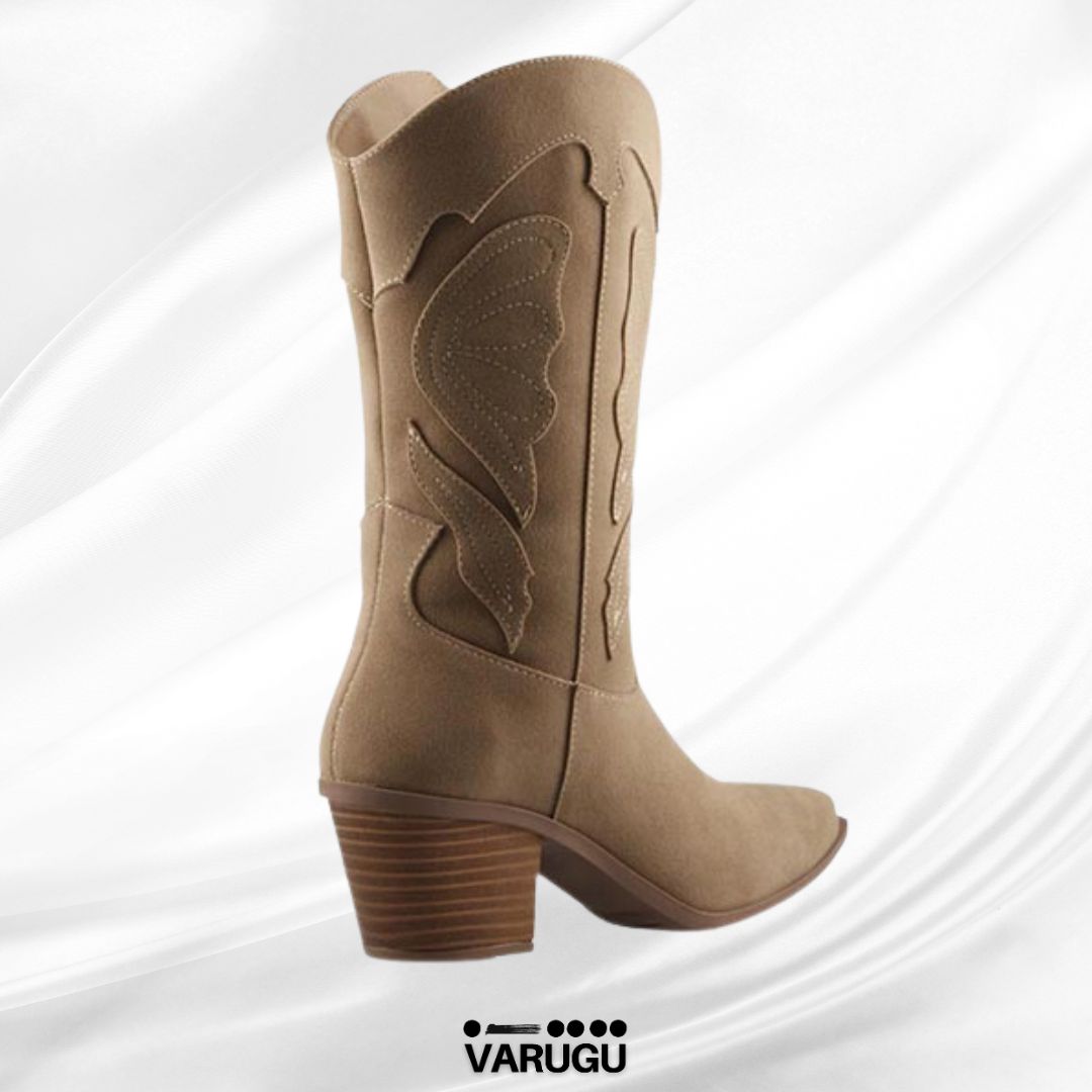 Botines camel con tacón cómodo