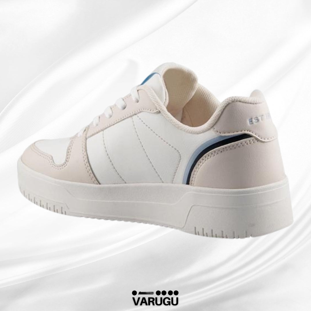 Tenis NAUTICA beige con blanco mujer