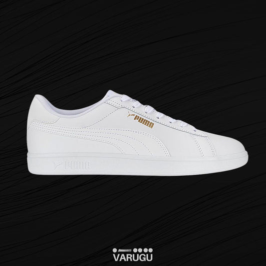 Tenis PUMA blanco con letras doradas dama