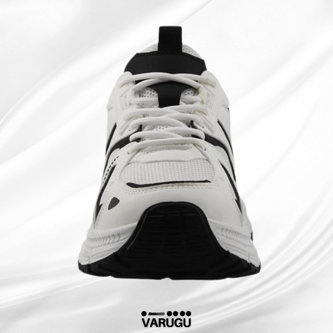 Tenis blancos con negro mujer con altura