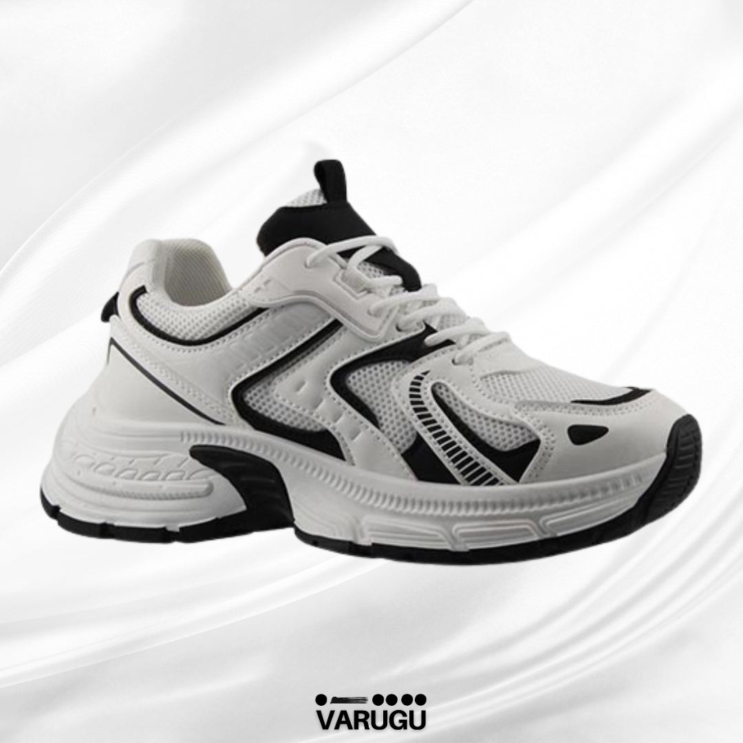 Tenis blancos con negro mujer con altura