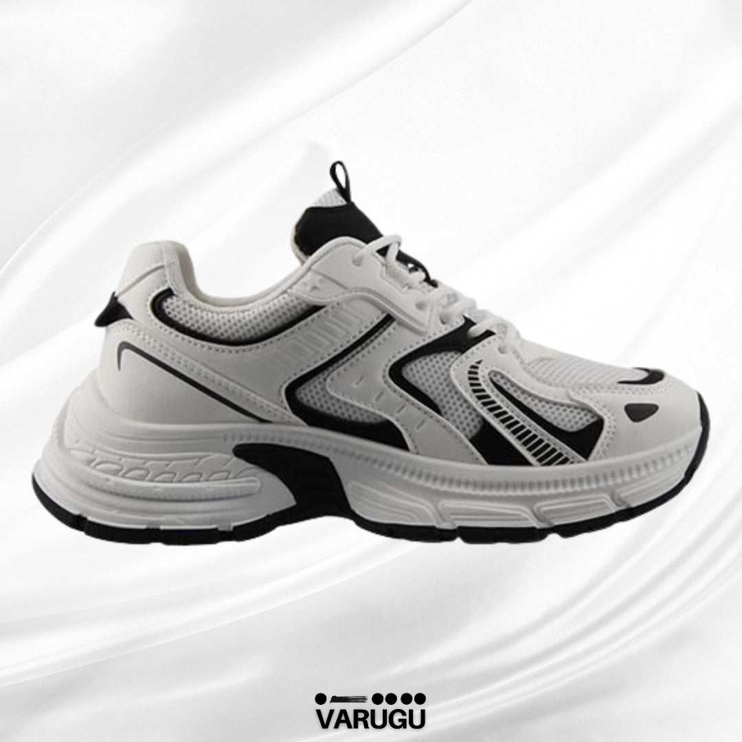 Tenis blancos con negro mujer con altura