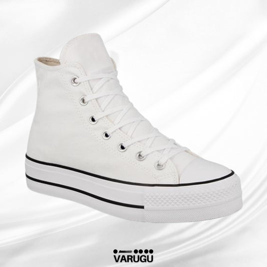 Tenis CONVERSE altos blancos tipo botín mujer