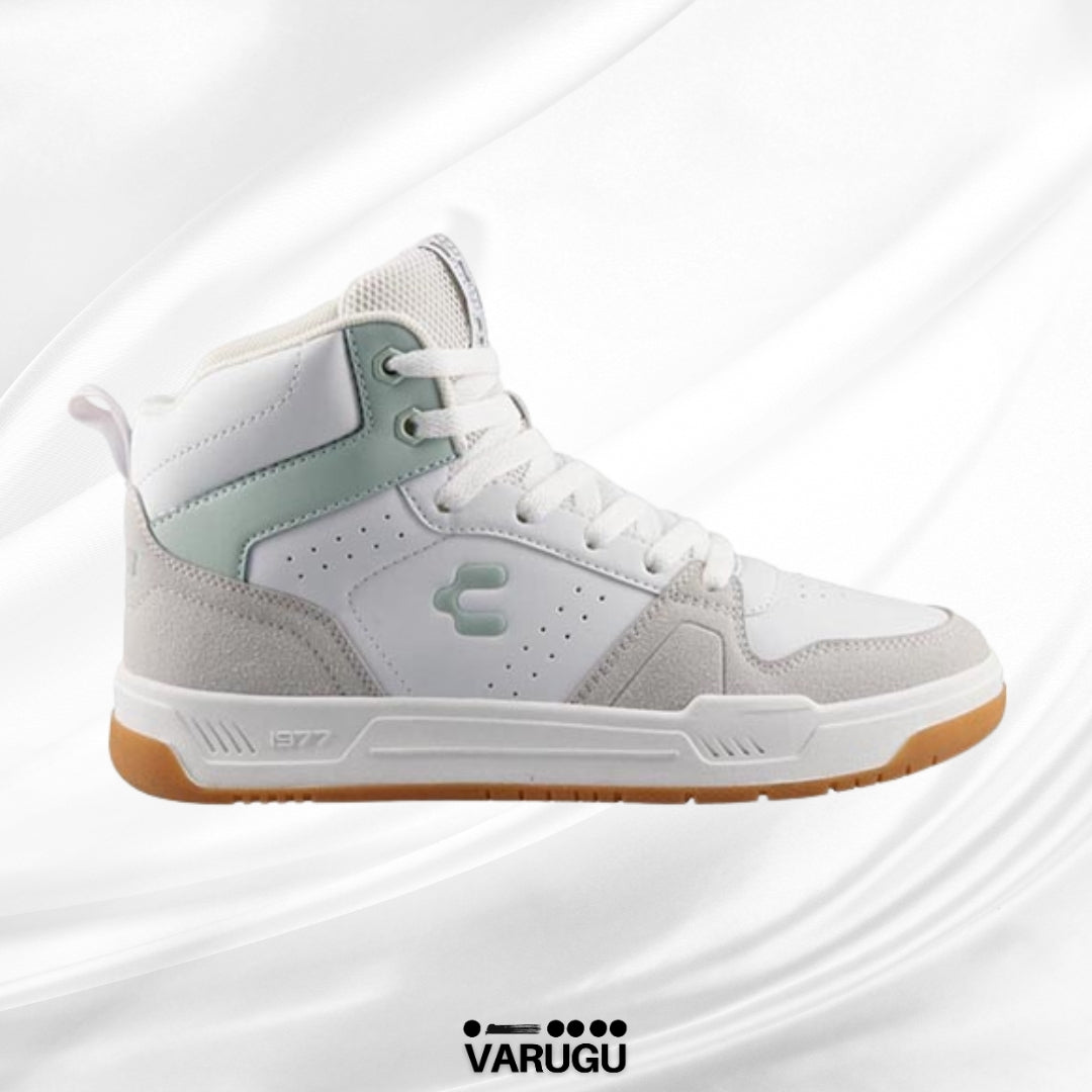Tenis Charly blanco con beige y verde mujer