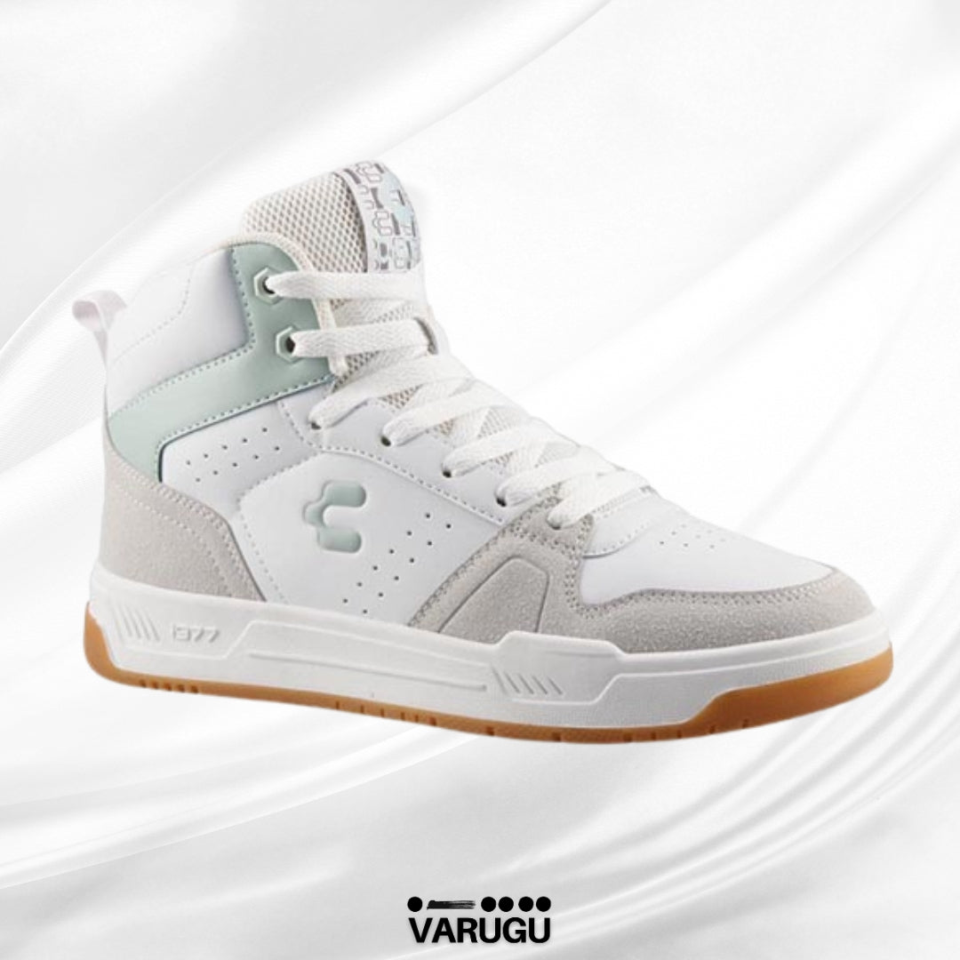 Tenis Charly blanco con beige y verde mujer