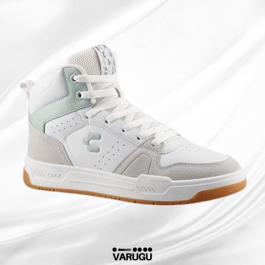 Tenis Charly blanco con beige y verde mujer