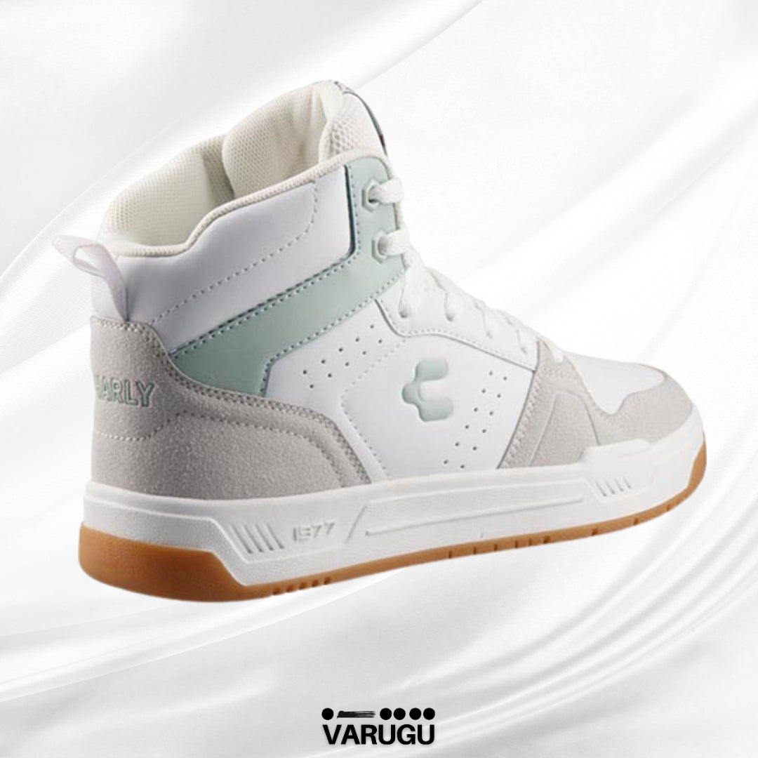 Tenis Charly blanco con beige y verde mujer