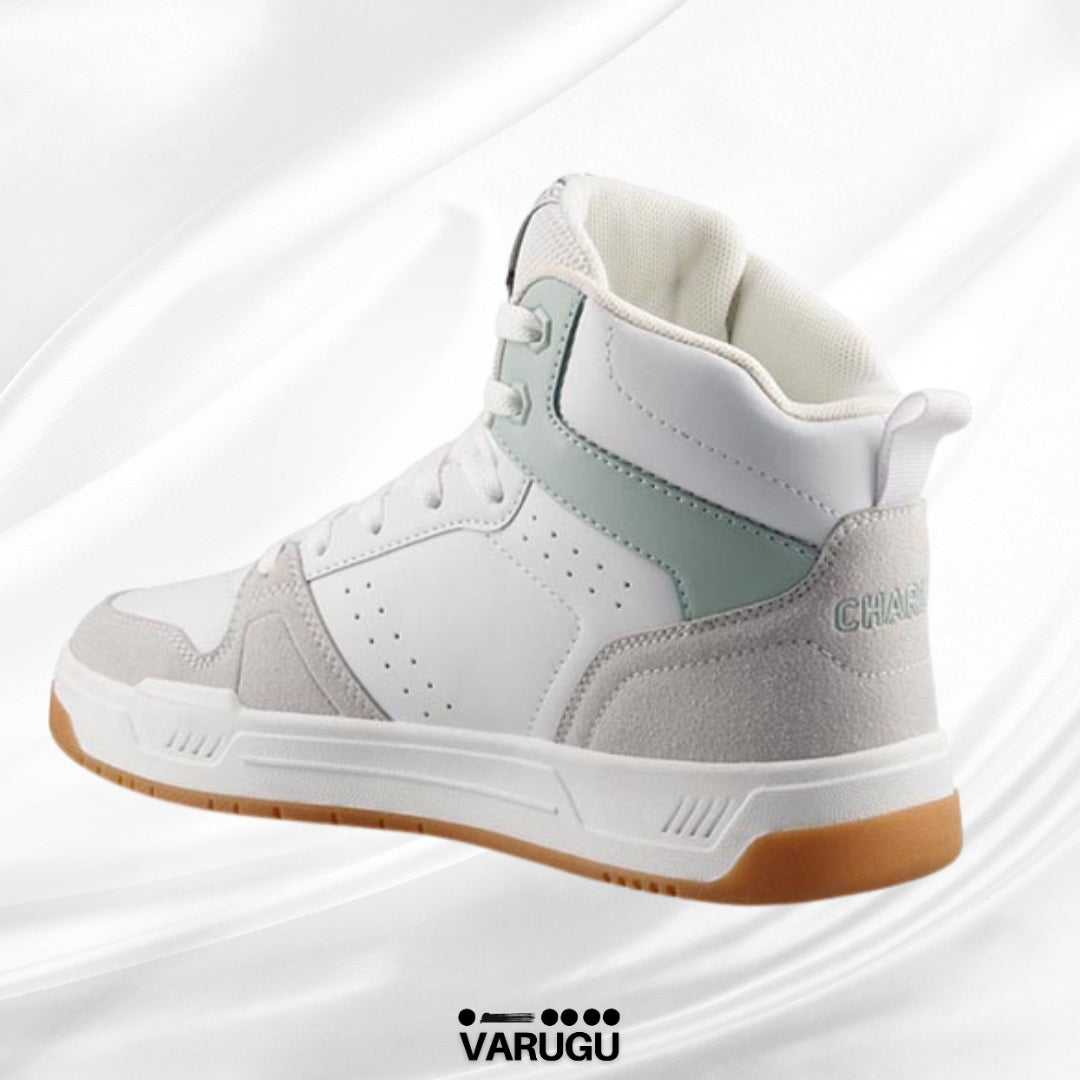 Tenis Charly blanco con beige y verde mujer