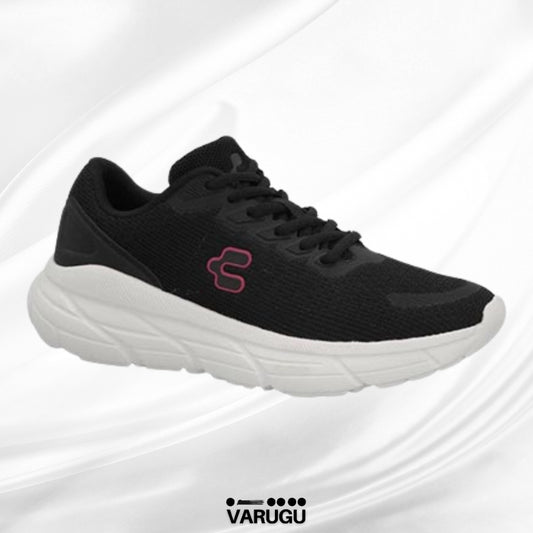 Tenis CHARLY negros con refuerzo sintético para mujer