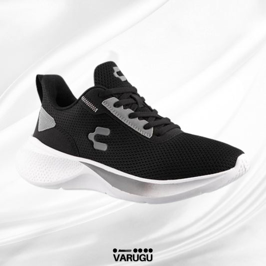 Tenis CHARLY negro con gris oxford para mujer