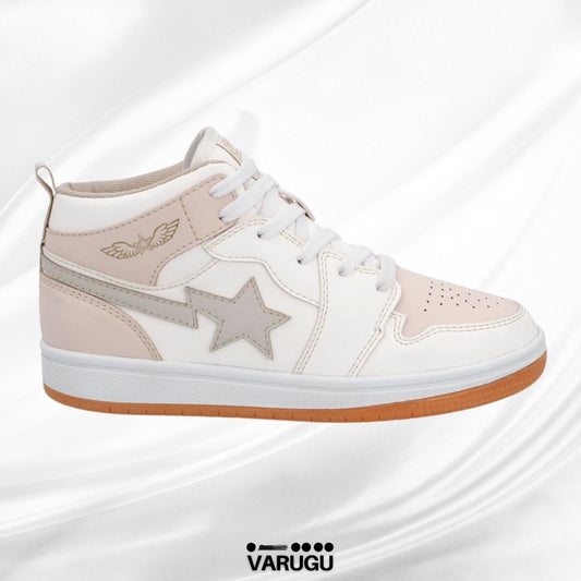 Tenis blancos con estrella para niña | Talla 18 - 21.5