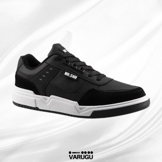 Tenis MR SHU color negro con blanco para caballero