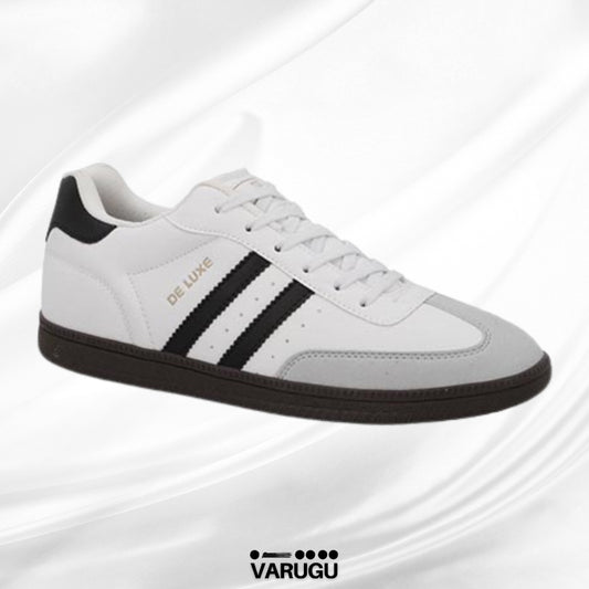 Tenis HGN color blanco ajustable con agujetas para caballero
