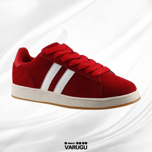 Tenis DEATH BEAR color rojo con franjas blancas para caballero