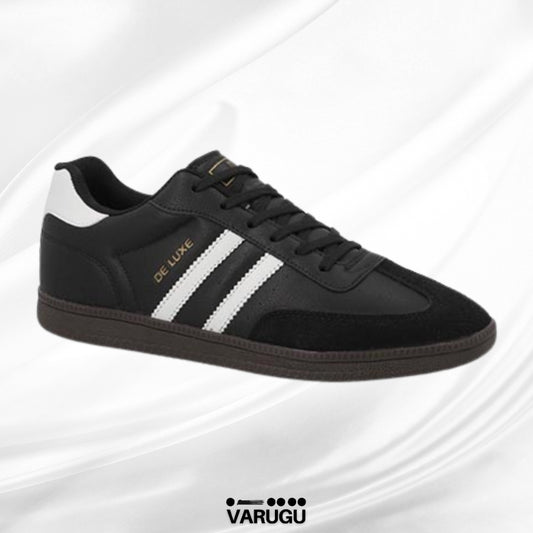 Tenis HGN color negro con detalles blancos y café para hombre