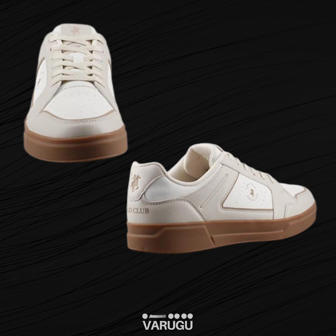 Tenis POLO V137 color marfil para caballero