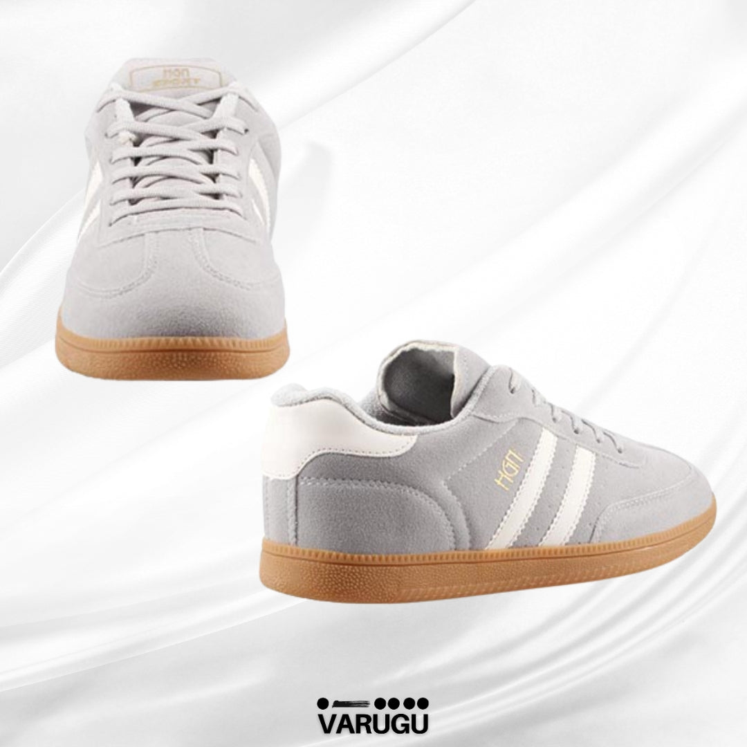 Tenis HGN color gris para dama