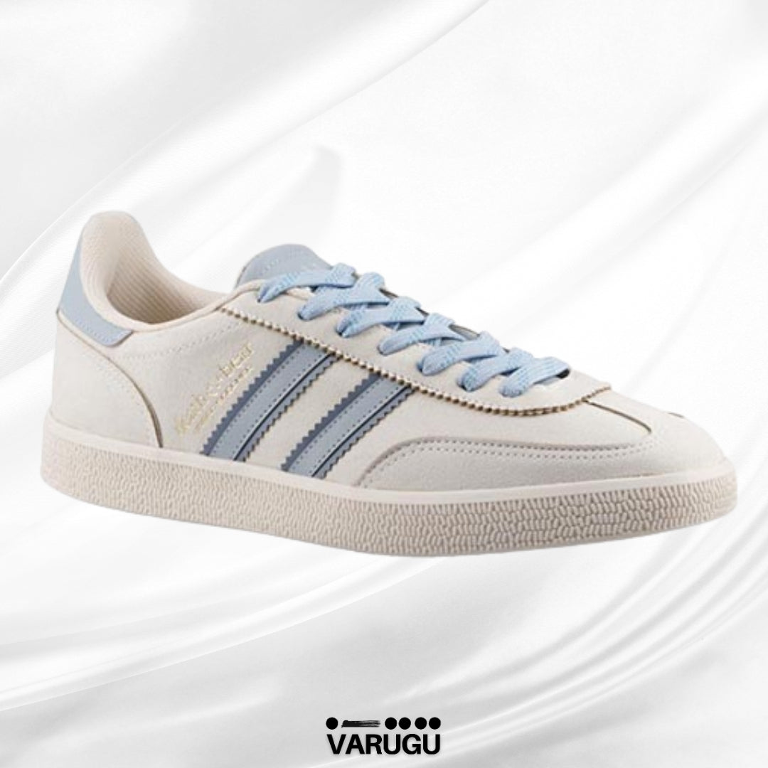 Tenis latte con azul cielo dama