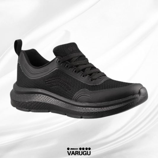 Tenis negros malla Mila para dama