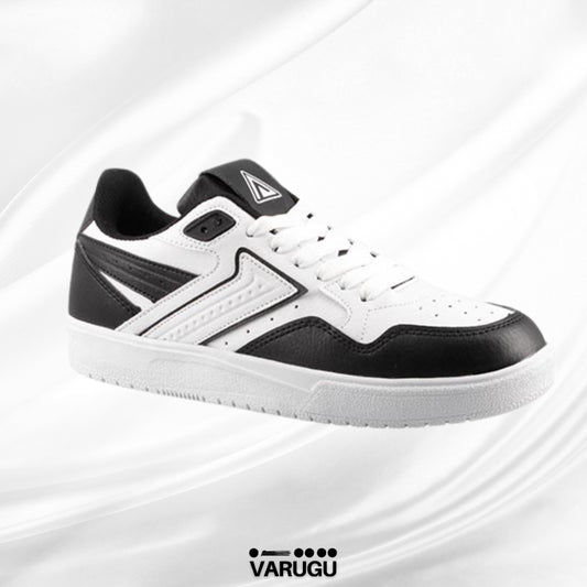 Tenis negros con blanco versátil para dama