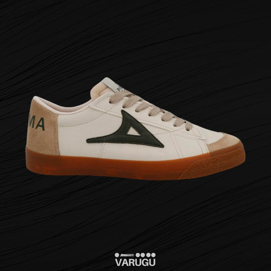 Tenis PIRMA beige con verde para hombre