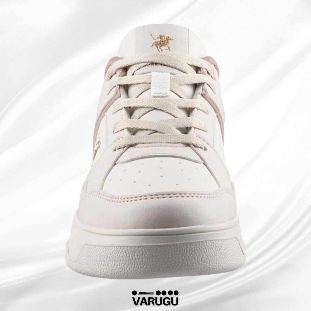 Tenis Polo blancos con rosa mujer