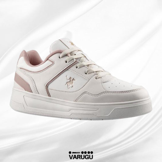 Tenis Polo blancos con rosa mujer