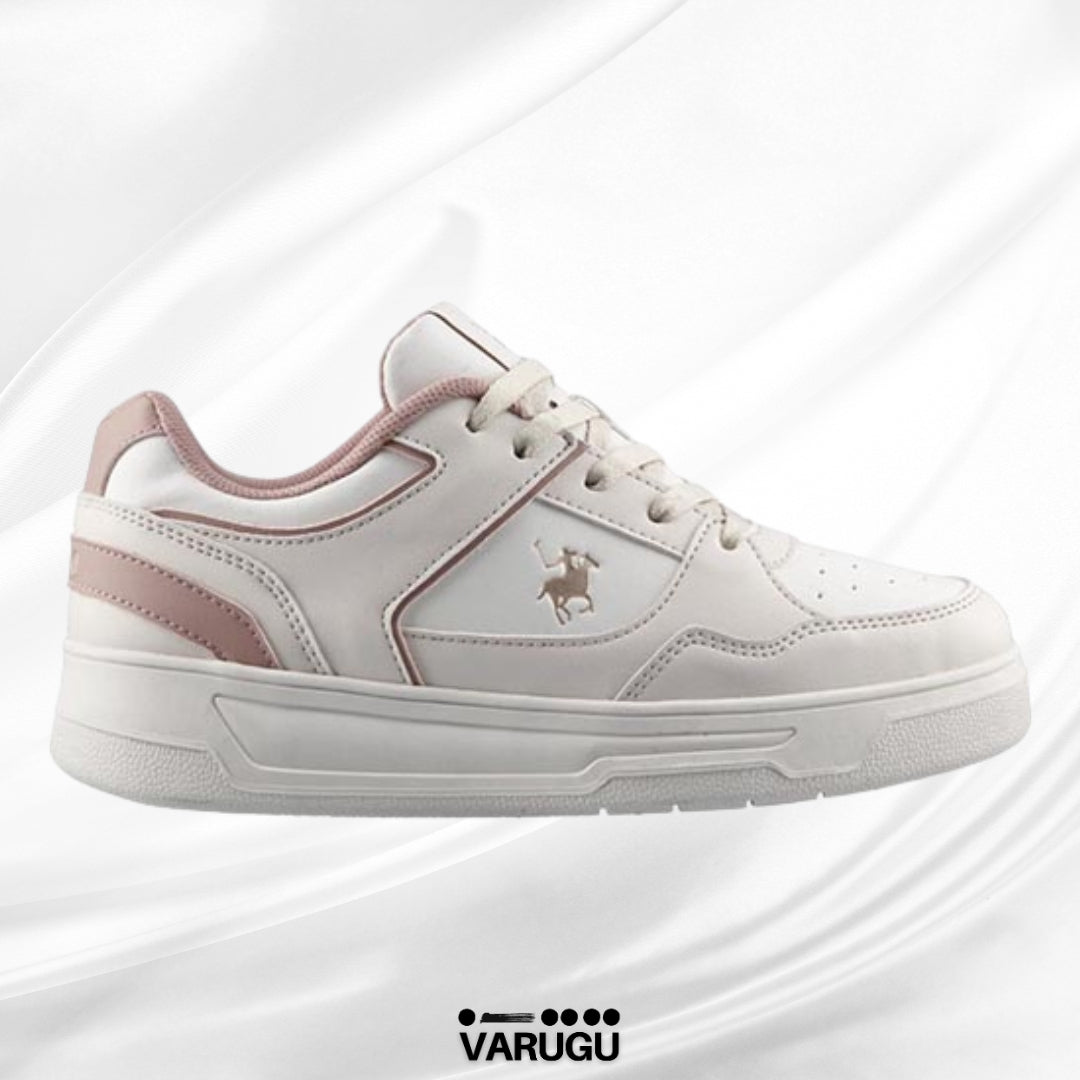 Tenis Polo blancos con rosa mujer
