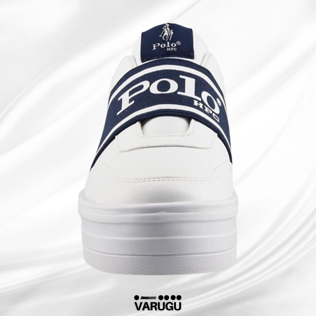 Tenis Polo blancos con azul mujer
