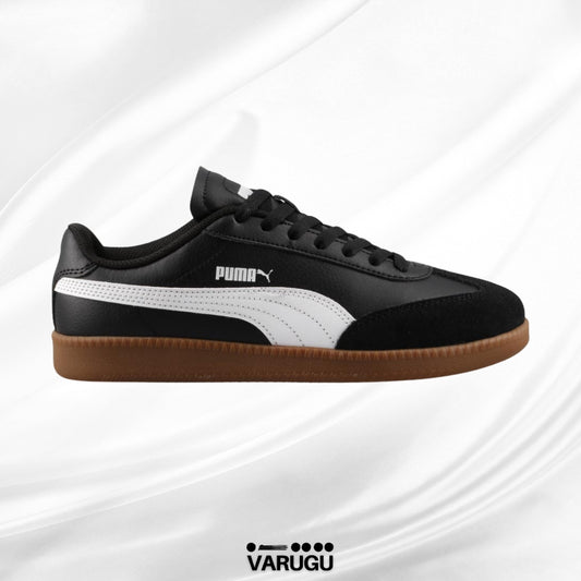 Tenis PUMA negros con franja blanca mujer