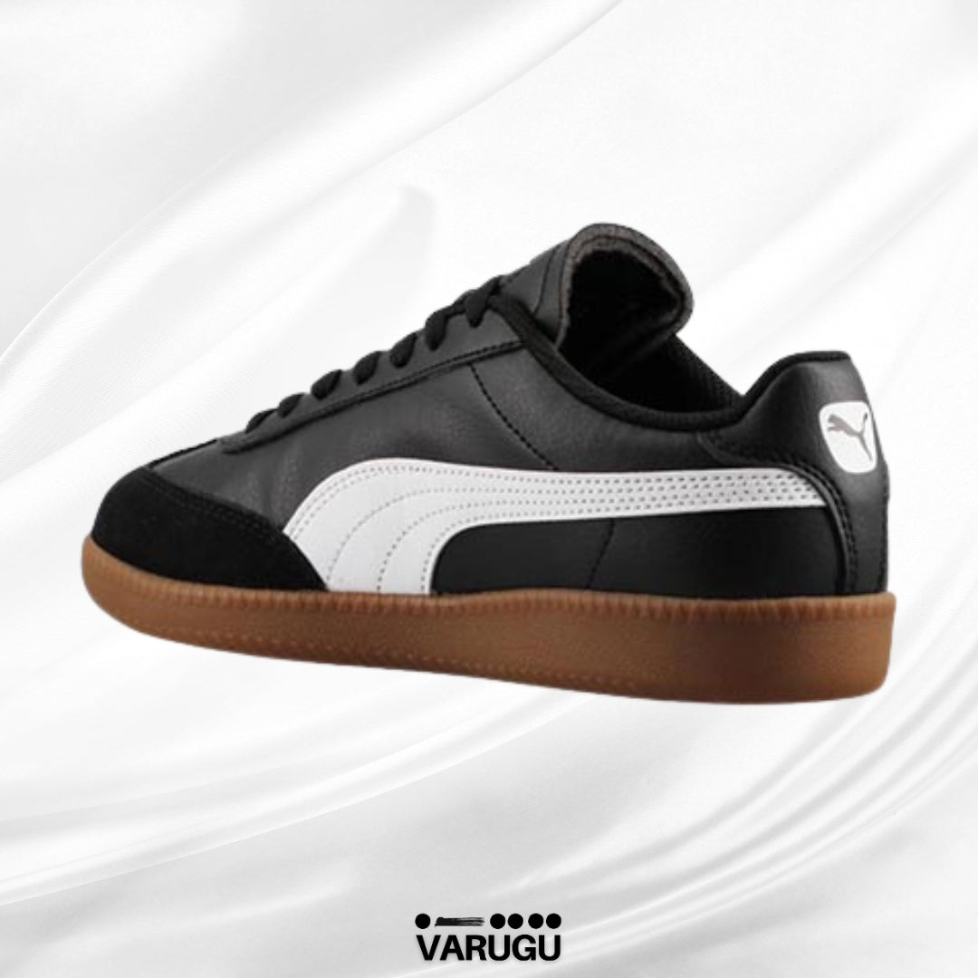 Tenis PUMA negros con franja blanca mujer