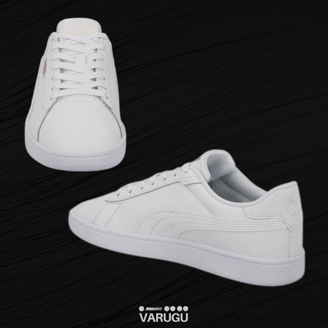Tenis PUMA blanco con letras doradas dama