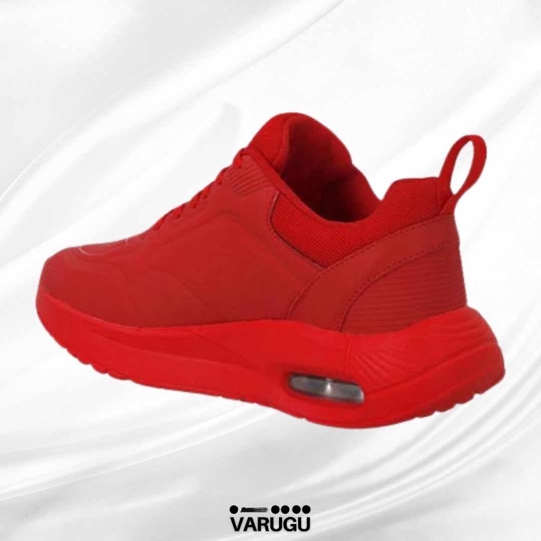 Tenis rojos para ejercicio con soporte mujer
